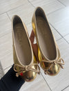 Papanatas Gold Mirror Ballet Flat-Tassel Children Shoes