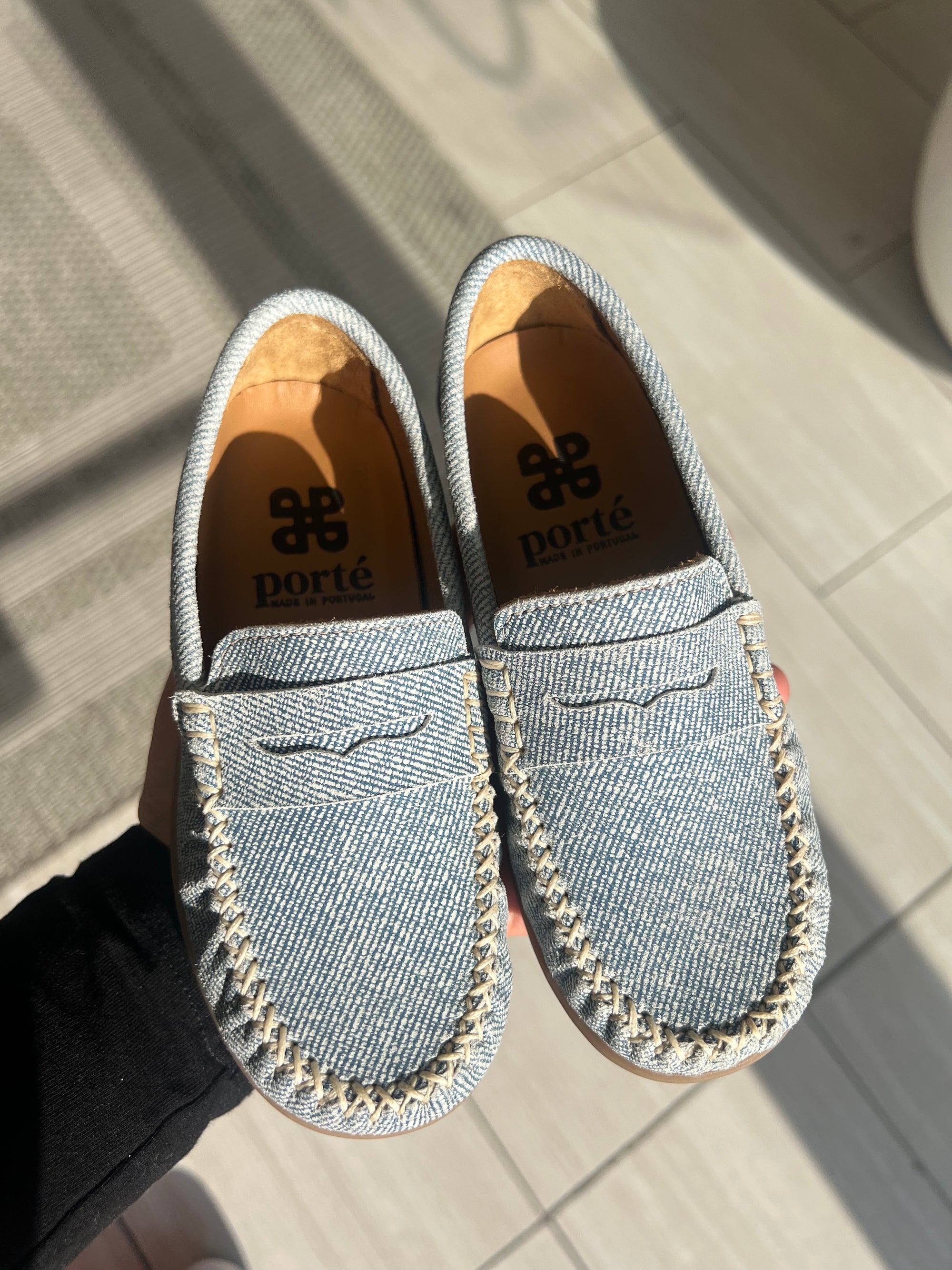 Porte Light Denim Penny Loafer-Tassel Children Shoes