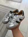 Acebos Silver Stripe Velcro Sneaker-Tassel Children Shoes