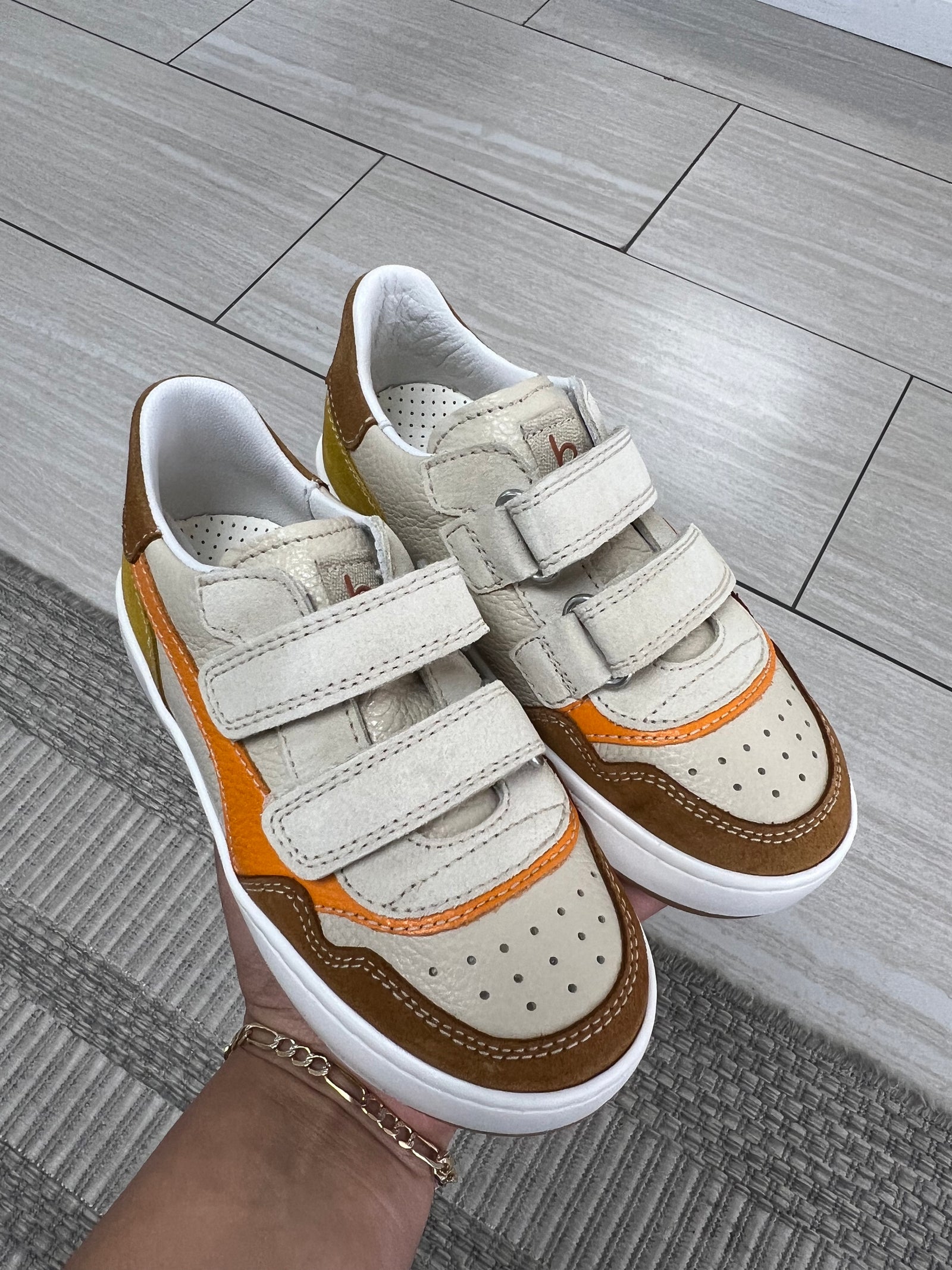 Beberlis Sand Multi Velcro Sneaker-Tassel Children Shoes