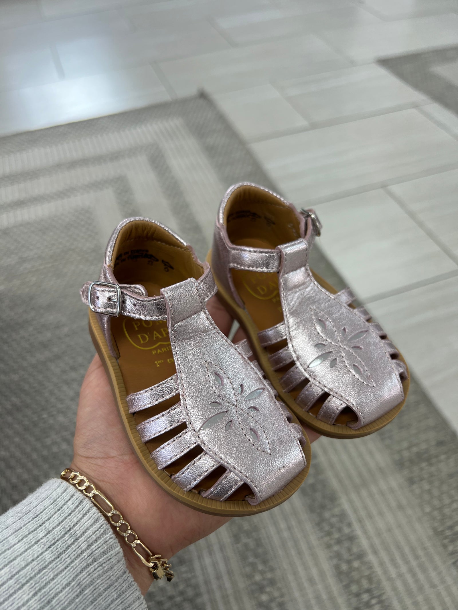 Pom D'Api Blush Gladiator Baby Sandal-Tassel Children Shoes