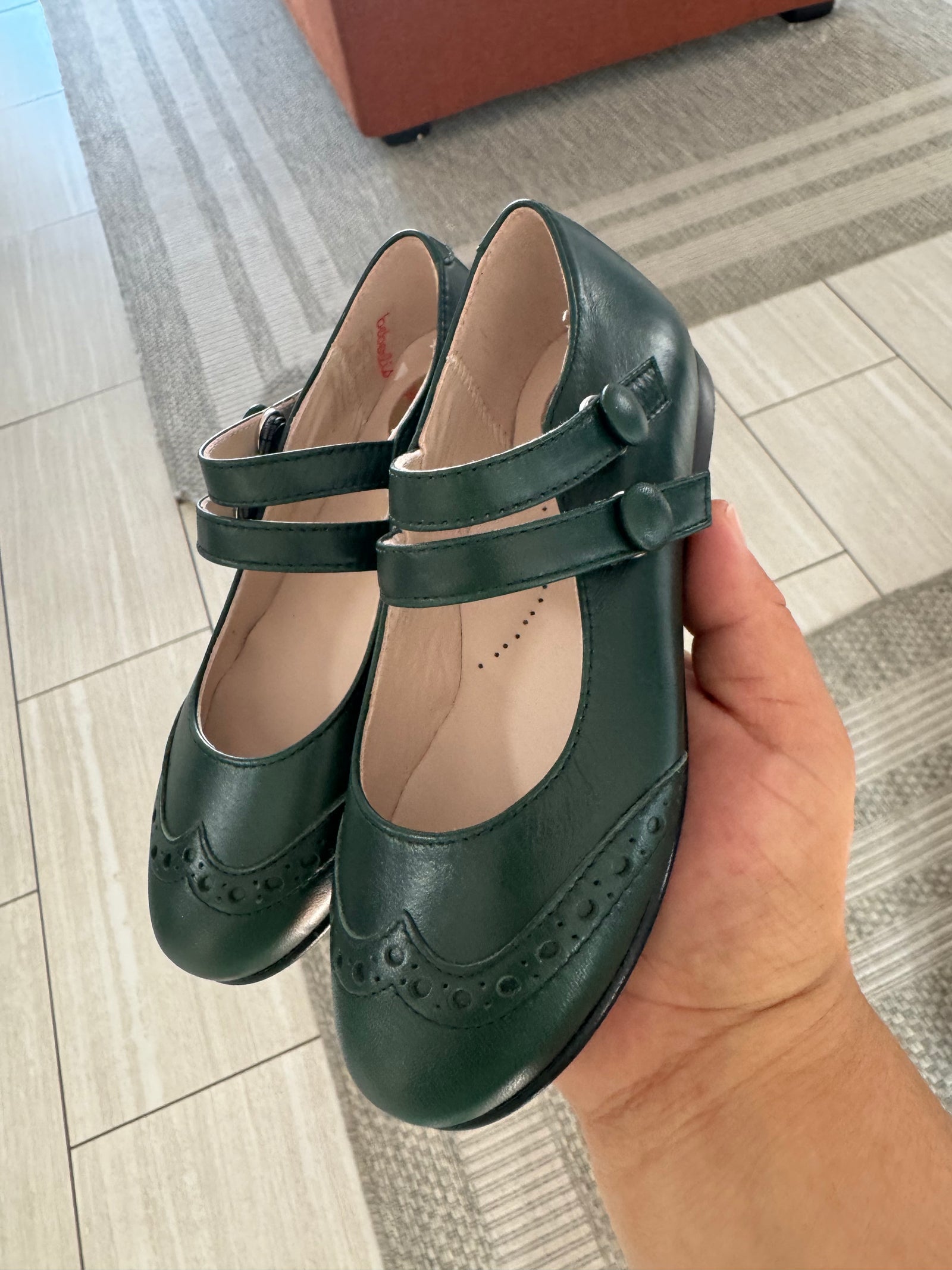 Beberlis Forrest Double Strap Wingtip Mary Jane-Tassel Children Shoes