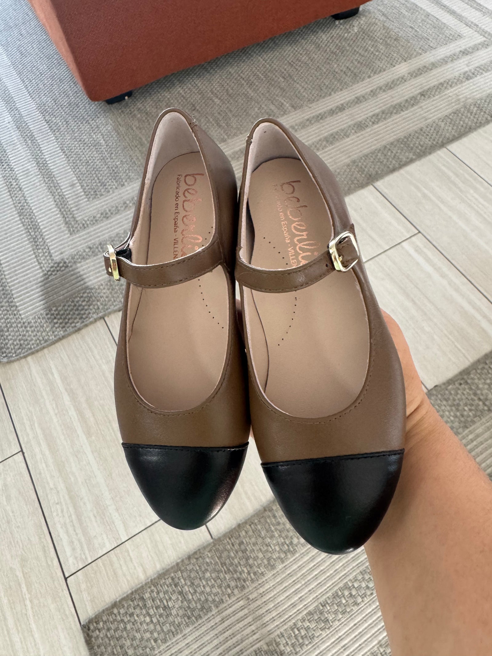 Beberlis Latte Captoe Mary Jane-Tassel Children Shoes