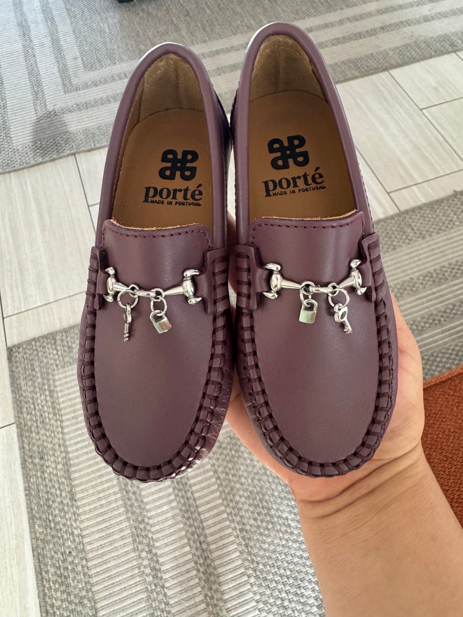 Porte Plum Charm Loafer-Tassel Children Shoes