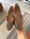 Manuela Taupe Textured Mary Jane-Tassel Children Shoes