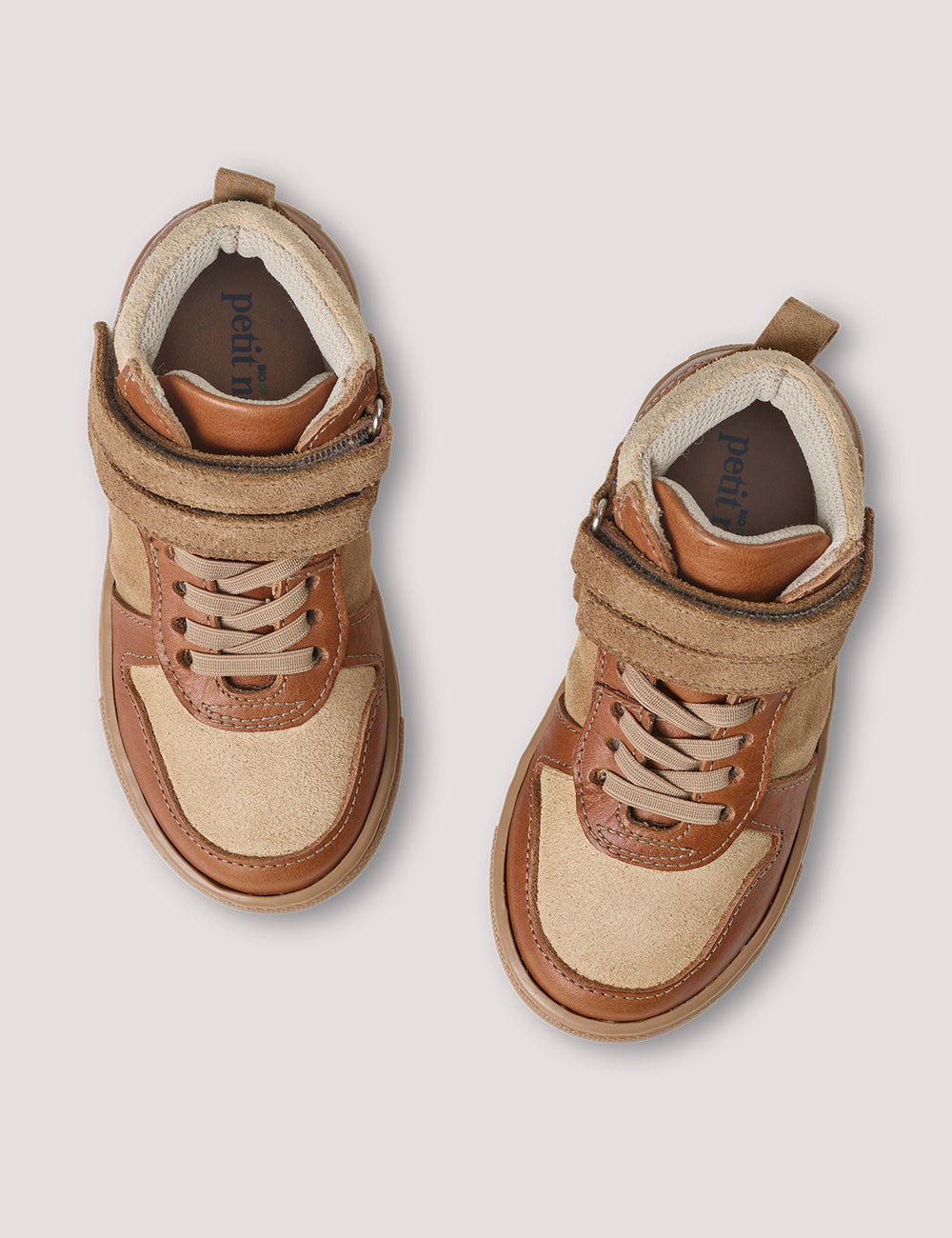 Petit Nord Cognac Suede Mid Top Sneaker-Tassel Children Shoes