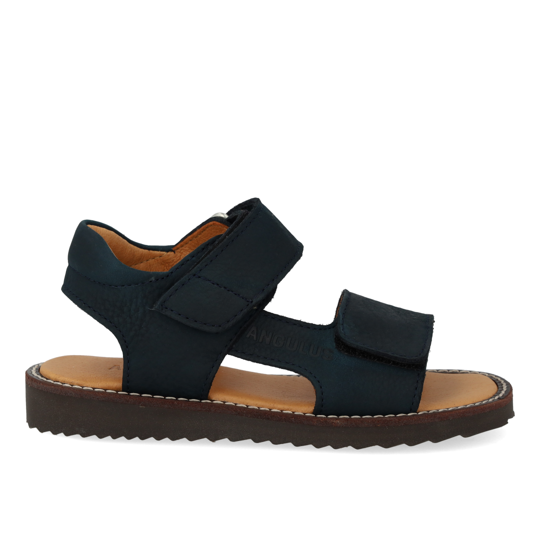 Angulus Navy Velcro Sandal-Tassel Children Shoes