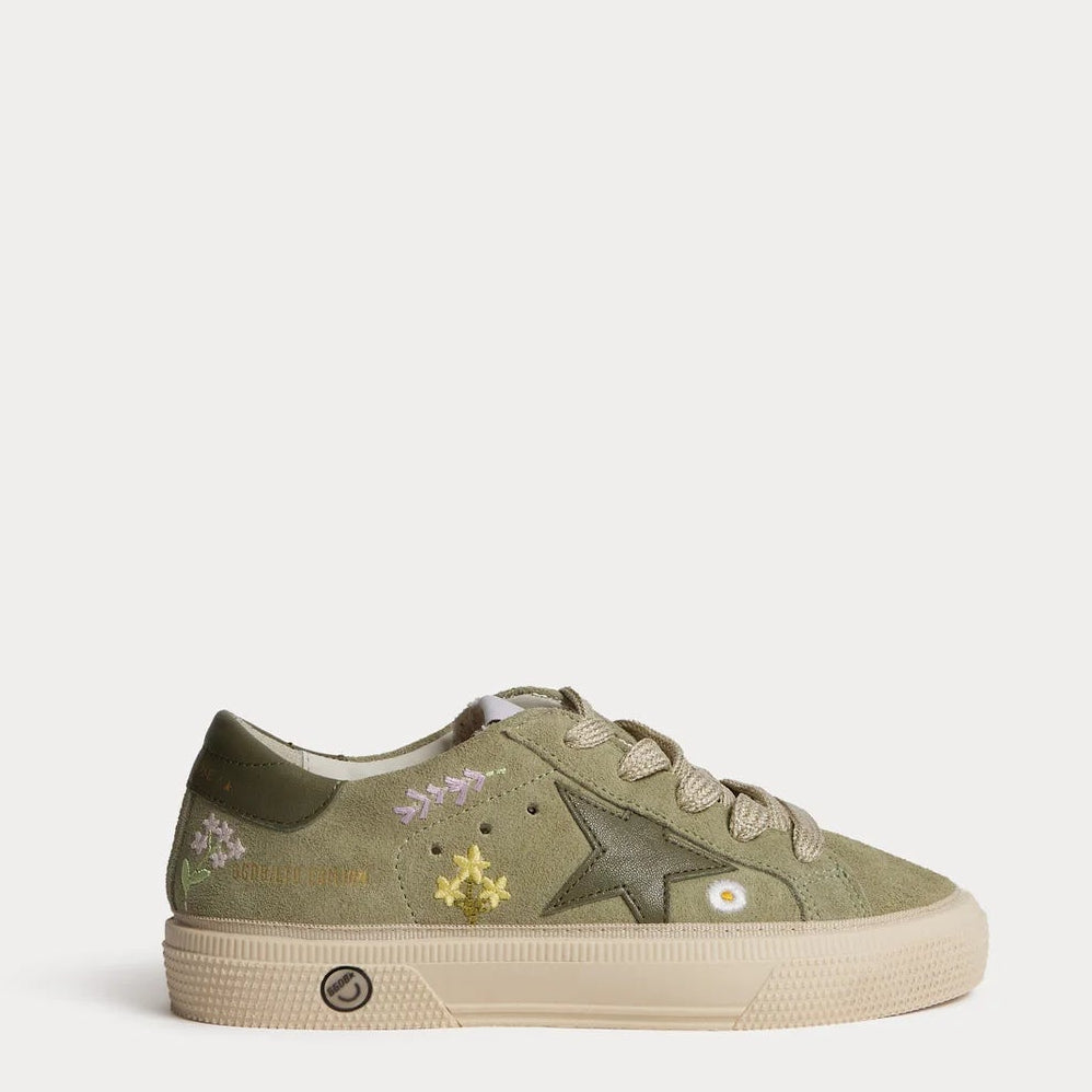 Bonpoint x Golden Goose Verde Flower Baby Sneaker-Tassel Children Shoes