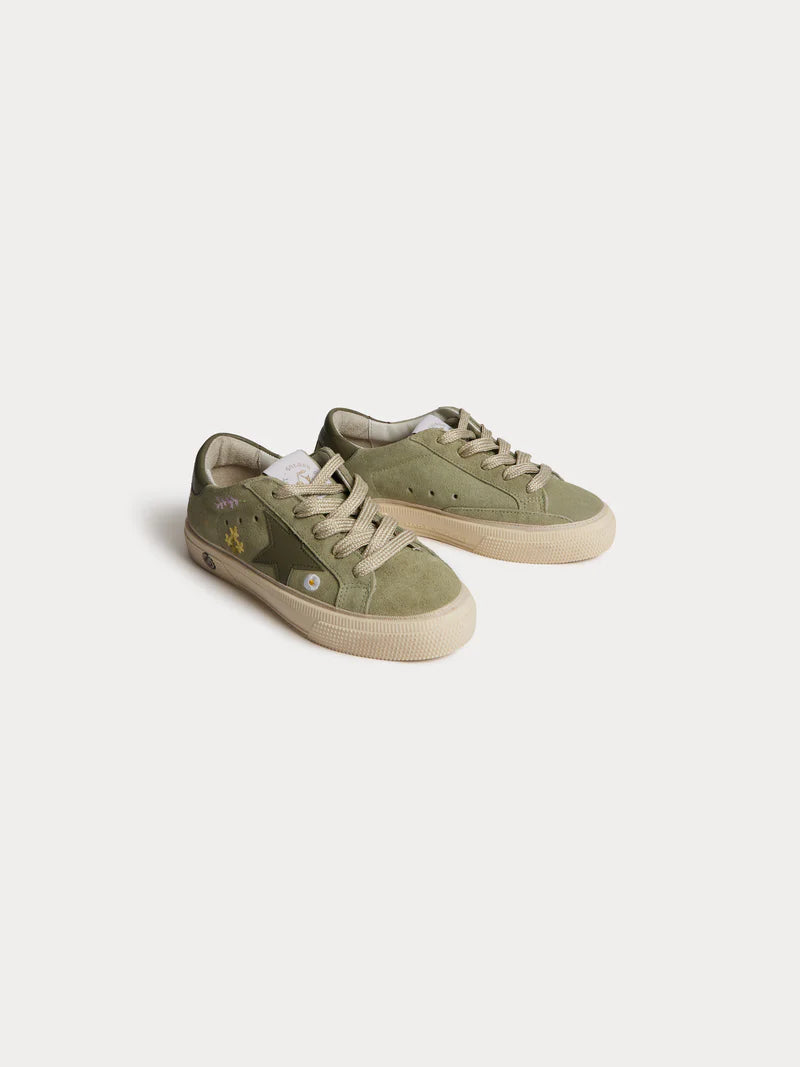 Bonpoint x Golden Goose Verde Flower Baby Sneaker-Tassel Children Shoes