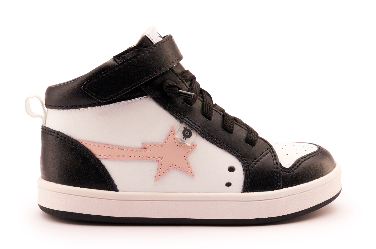 Old Soles Powder Pink Star Hi Top Sneaker-Tassel Children Shoes