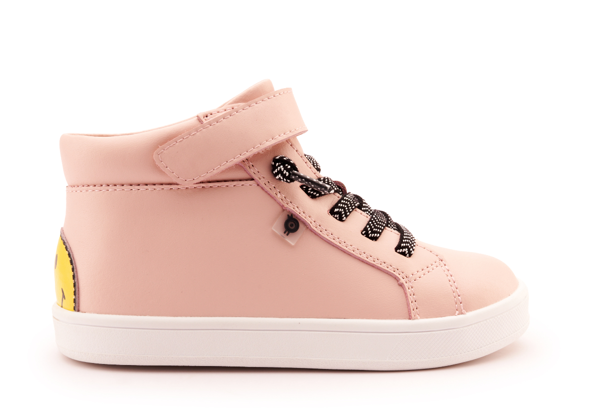 Old Soles Powder Pink Smile Hi Top Sneaker-Tassel Children Shoes