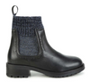 Chloe Black Leather Boot-Tassel Children Shoes