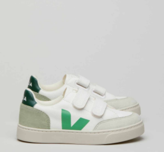 Veja White Multico Clay Velcro Sneaker-Tassel Children Shoes