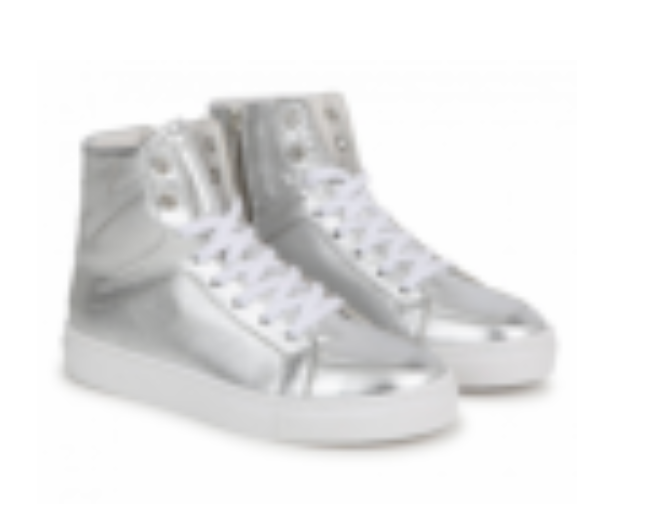 Zadig & Voltaire Silver Hi Top Sneaker-Tassel Children Shoes