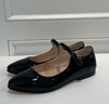 Bonpoint Black Patent Pointed Mary Jane-Tassel Children Shoes