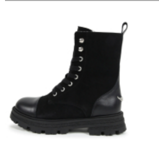 Zadig &amp; Voltaire Black Leather Boot-Tassel Children Shoes