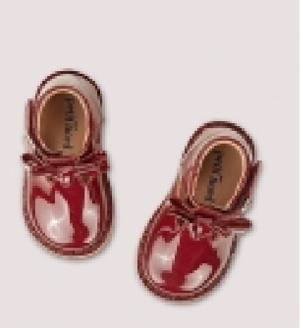 Petit Nord Cherry Patent Baby Bootie-Tassel Children Shoes