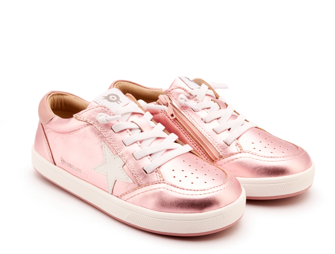 Old Soles Pink Frost Zipper Sneaker-Tassel Children Shoes
