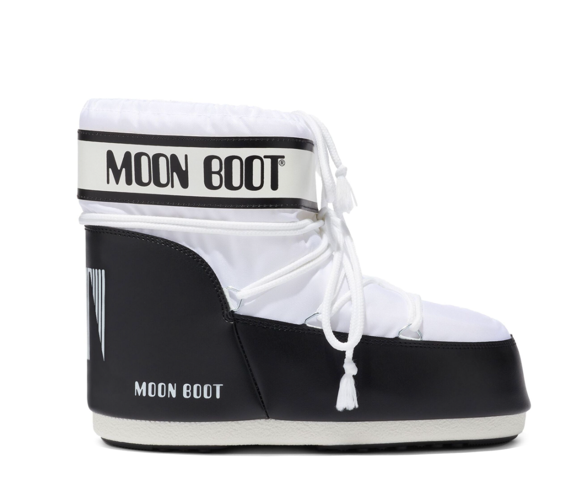 Moon Boot Black White Icon Boot-Tassel Children Shoes