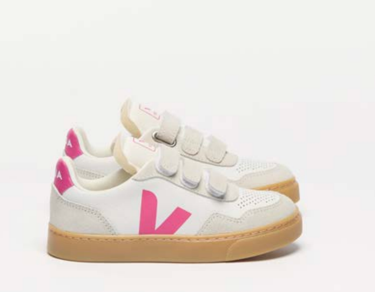 Veja White Mia Velcro Sneaker-Tassel Children Shoes