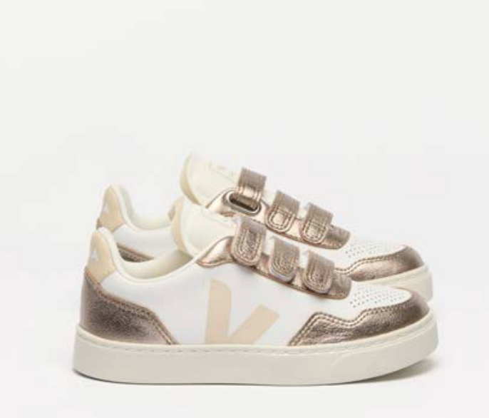 Veja Sable Bronze Velcro Sneaker-Tassel Children Shoes