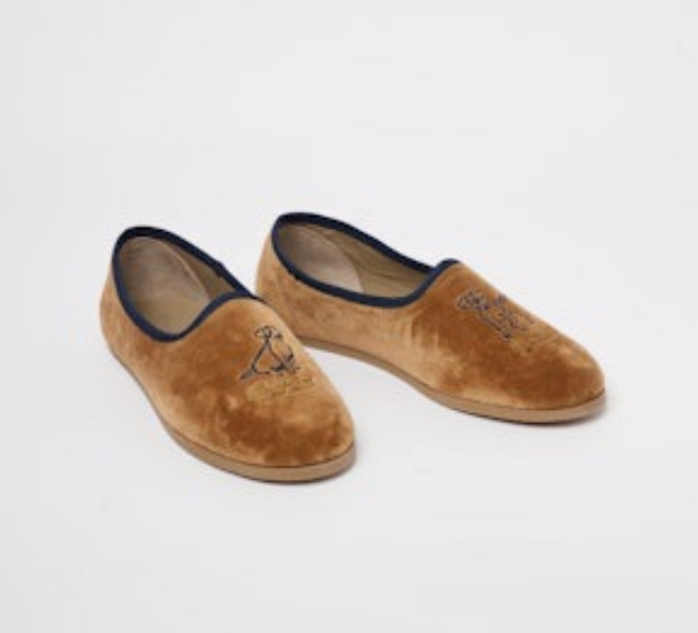 Bonpoint Beige Embroidered Slipper Loafer-Tassel Children Shoes