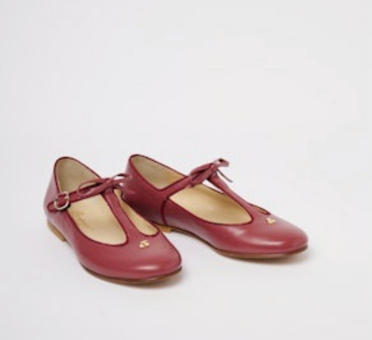 Bonpoint Cherry T Strap Mary Jane-Tassel Children Shoes