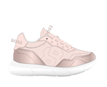 Hugo Boss Pink Sneaker-Tassel Children Shoes