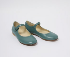 Bonpoint Vert Green Mary Jane-Tassel Children Shoes