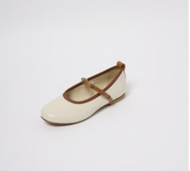 Bonpoint Cream Brown Ballet Flat-Tassel Children Shoes