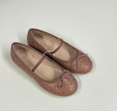 *PRE ORDER* Bonpoint Rose Cherry Embroidered Ballerina-Tassel Children Shoes