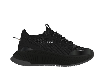 Hugo Boss Black Stretch Sneaker-Tassel Children Shoes
