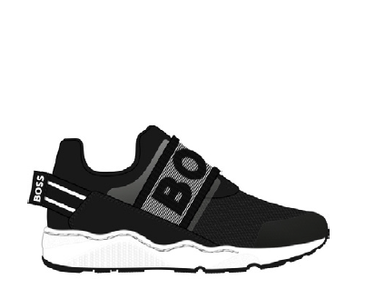 Hugo Boss Black Slip On Sneaker-Tassel Children Shoes