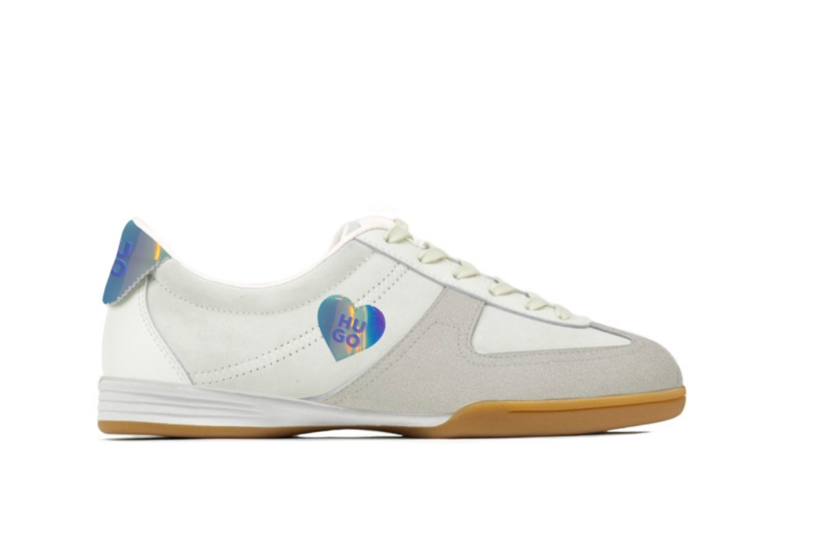 Hugo Boss White Heart Tennis Sneaker-Tassel Children Shoes