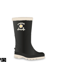 Marc Jacobs Black Rainboot-Tassel Children Shoes