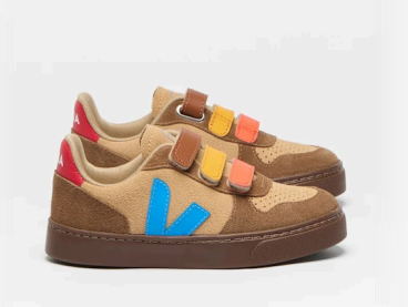Veja Dessert Egee Brown Velcro Sneaker-Tassel Children Shoes