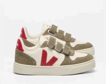 Veja Pepper Kaki Velcro Sneaker-Tassel Children Shoes
