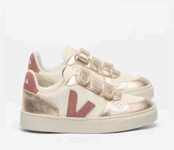 Veja Dried Petale Platine Velcro Sneaker-Tassel Children Shoes