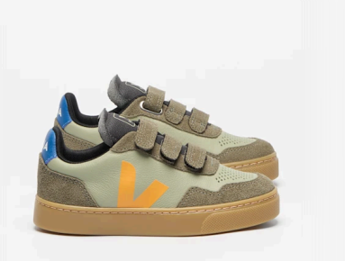 Veja Mango Kaki Velcro Sneaker-Tassel Children Shoes