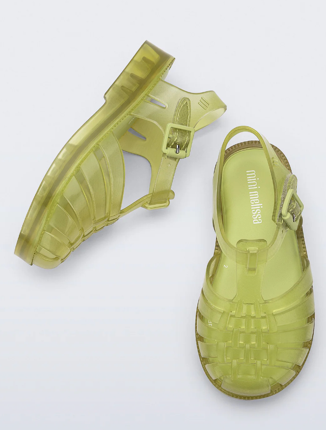 Mini Melissa Transparent Green Possession Gladiator Sandal-Tassel Children Shoes