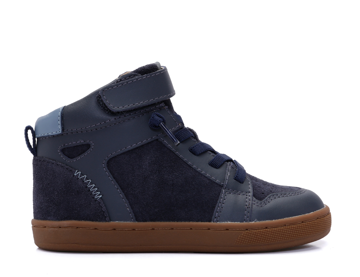 Old Soles Navy Suede Mid Top Sneaker-Tassel Children Shoes