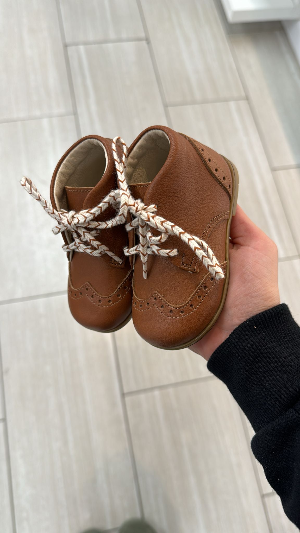 Emel Luggage Wingtip Baby Bootie-Tassel Children Shoes