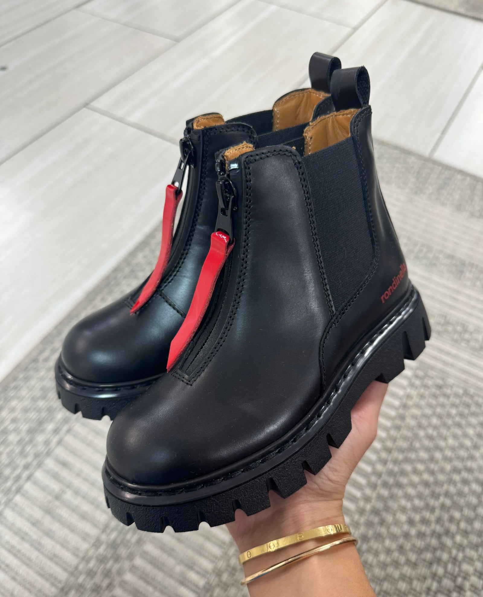 Rondinella Chunky Zipper Boot-Tassel Children Shoes