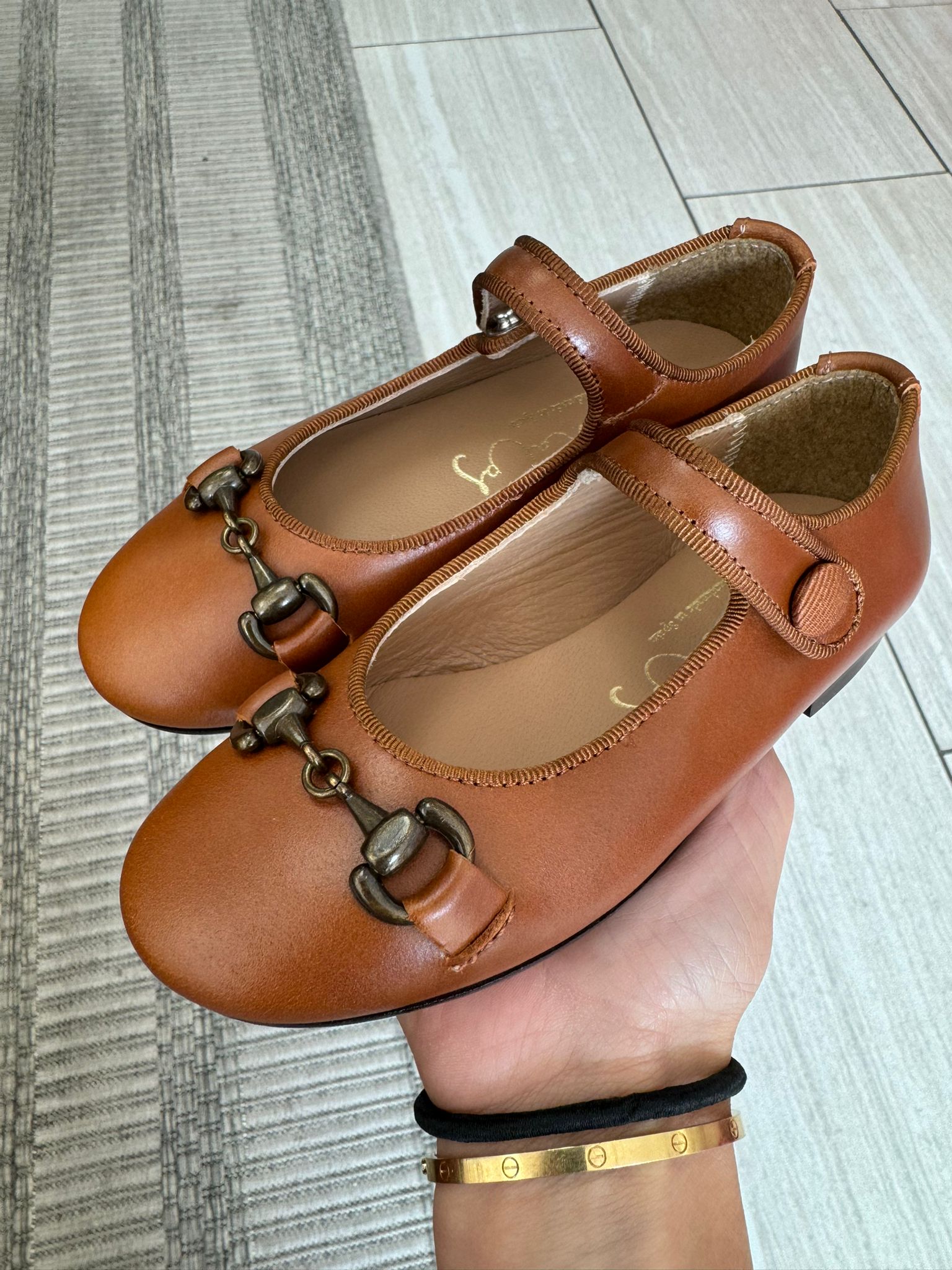 Papanatas Luggage Buckle Mary Jane-Tassel Children Shoes