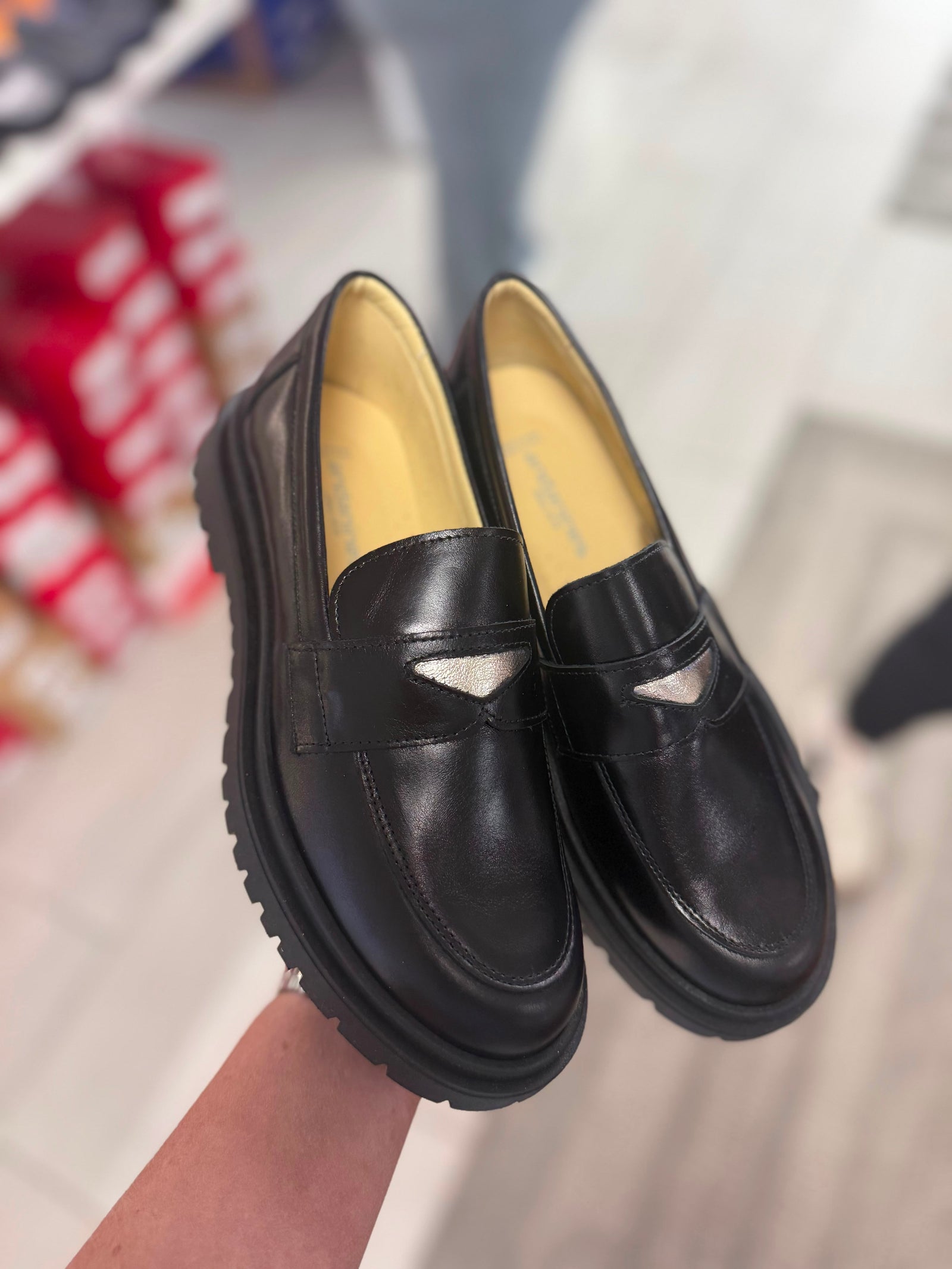 Andanines Black Chunky Penny Loafer-Tassel Children Shoes