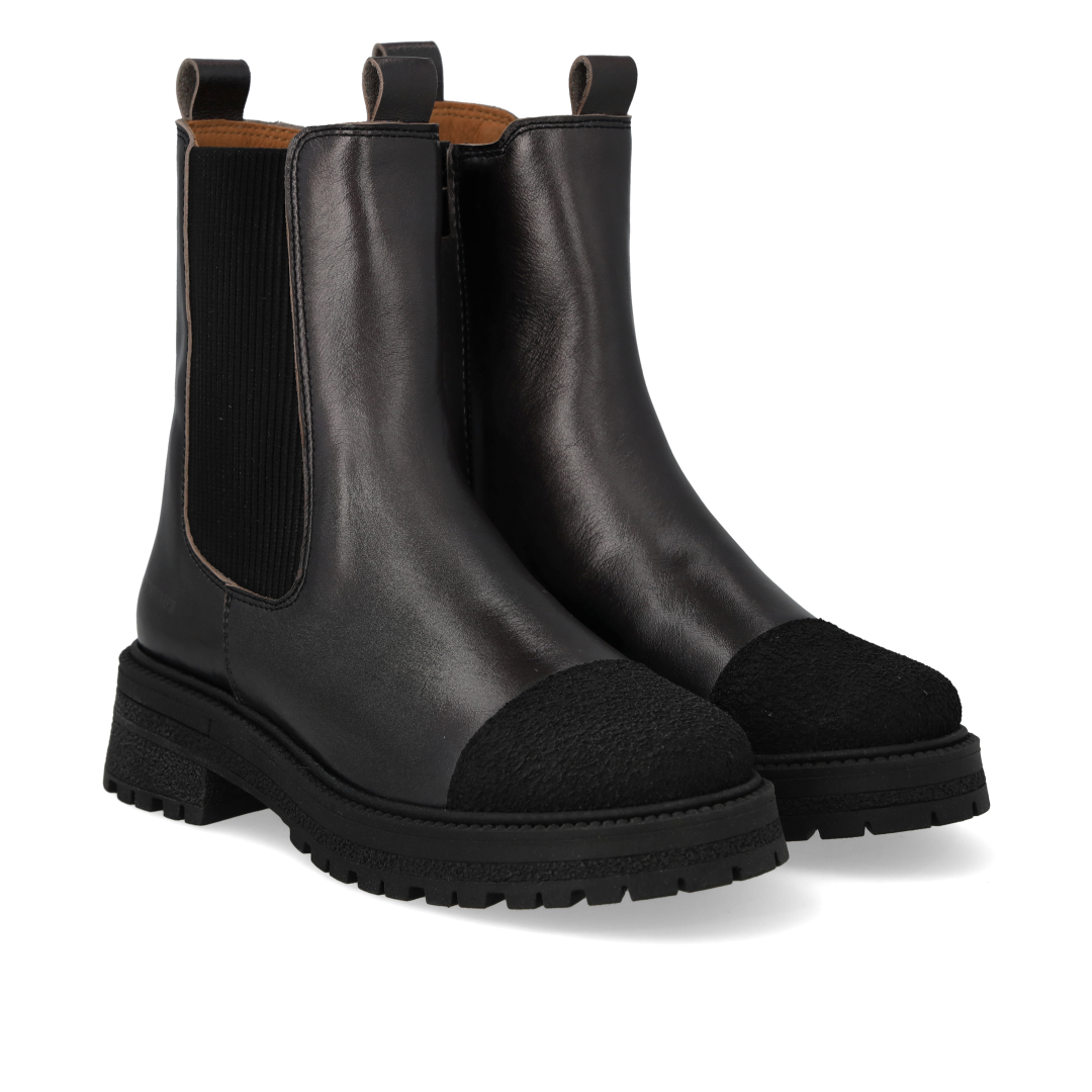 Angulus Black Cap Chunky Boot-Tassel Children Shoes