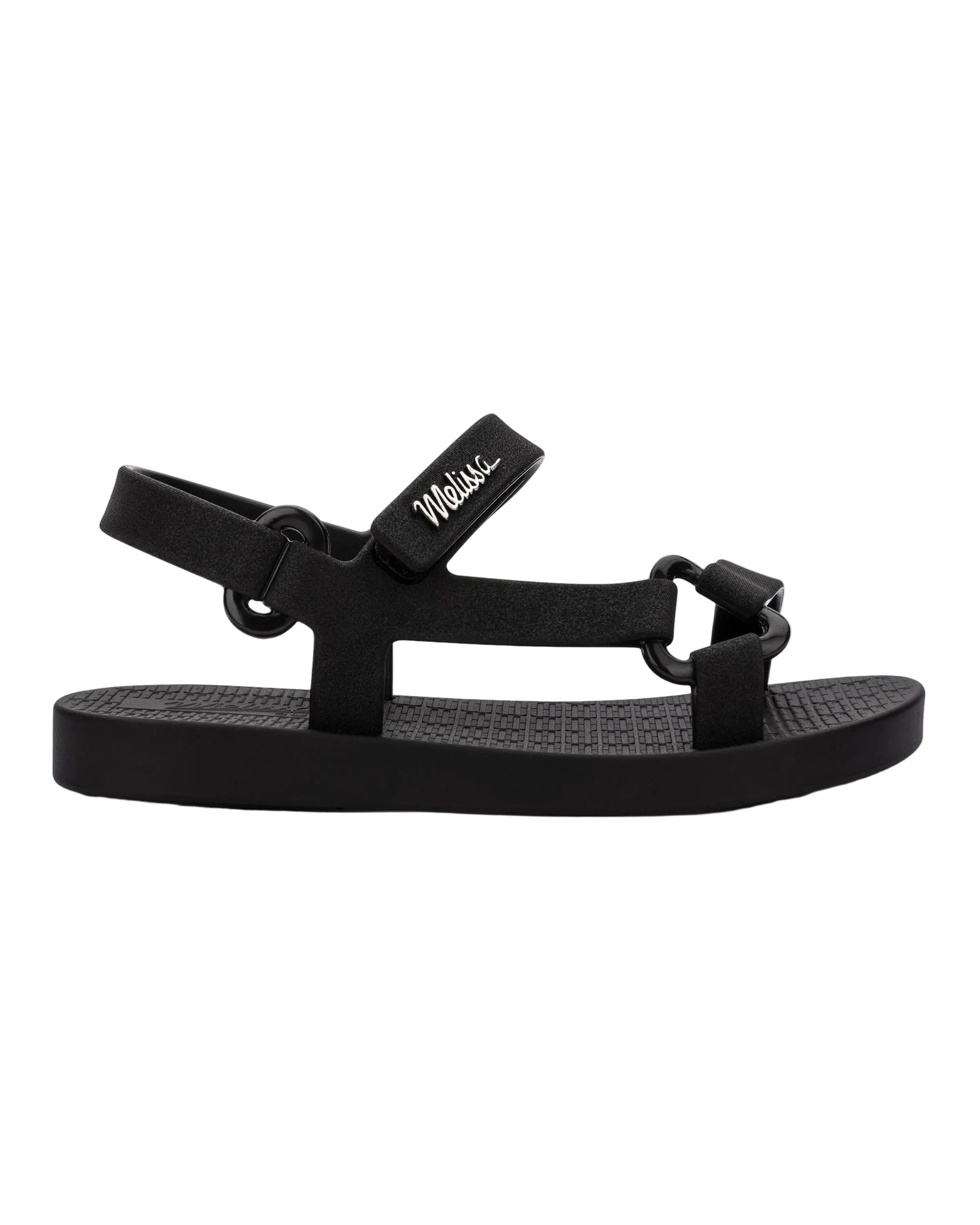 Mini Melissas Black Downtown Sandal-Tassel Children Shoes