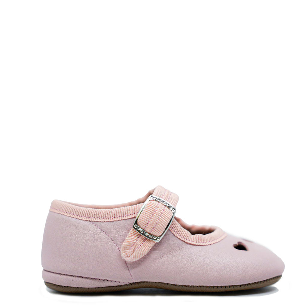 Pepe Pink Heart Cutout Softsole Mary Jane-Tassel Children Shoes