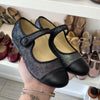 Tocoto Vintage Black Sparkly Captoe Mary Jane-Tassel Children Shoes