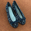Papanatas Black Pearl Bow Flat-Tassel Children Shoes